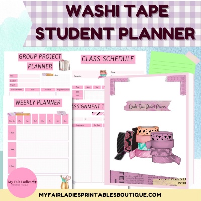 Washi Tape Student Planner