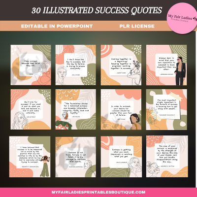 30 Illustrated Success Quotes
