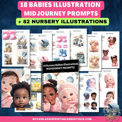 18 Babies Illustration Midjourney Prompts + 82 Nursery Illustrations