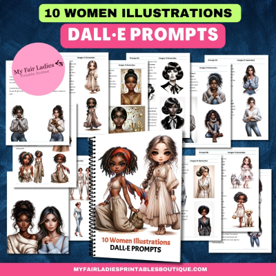 10 Women Illustrations: Dall·E Prompts