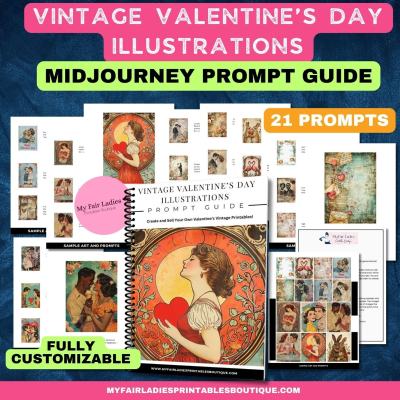 Vintage Valentine’s Day Illustrations Midjourney Prompt Guide